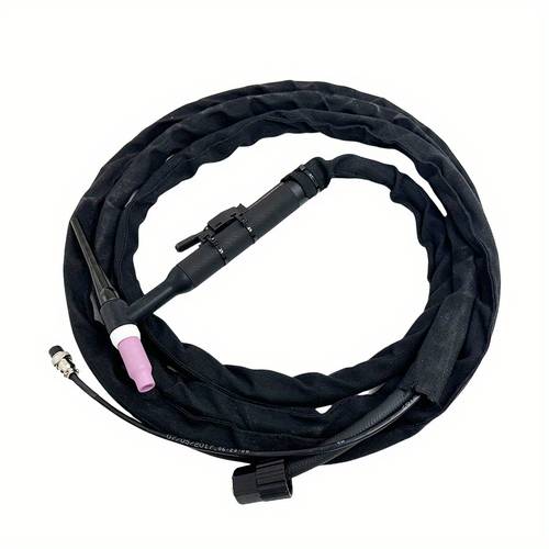 8pcs arc welding torch kit wp 26 welding torch head with m16 1 5 nut size 5 ceramic nozzle electrode holder 3 2 gas diffuser short cap long cap