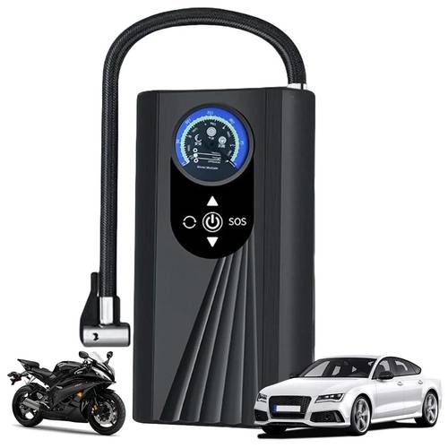 gambar barang pam angin kereta mudah alih berwayar ketepatan tinggi pengembung tayar elektrik untuk kereta motosikal basikal tanpa butang