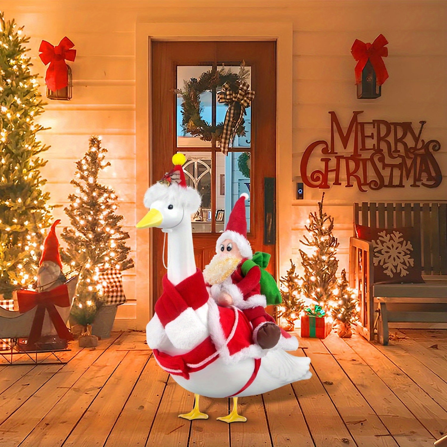 christmas mrs claus goose outfit 23 porch goose goose - Temu