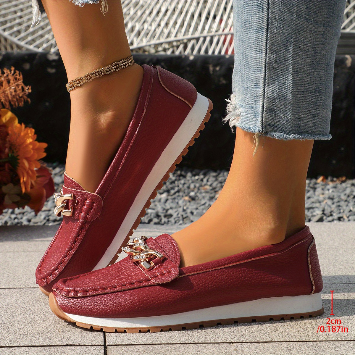 women's elegant penny loafers slip-on shoes with synthetic cover