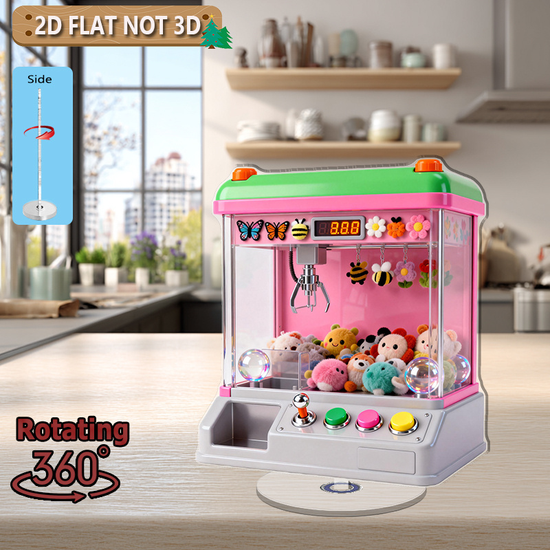 E-shop 2D Flat - [2D Flat] . Drehbares Acryl Ornament, Mini Klauenautomat Form, Lebendige Farben und Verspieltes Design, Geeignet für Auto Dekoration,