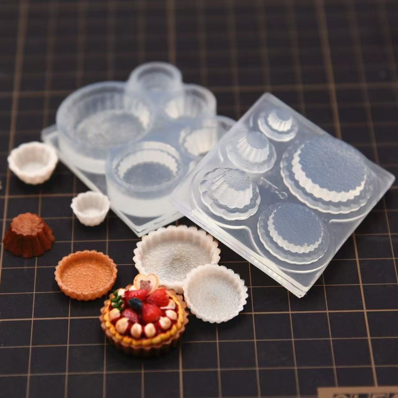 TEMU Moule en ultra-léger pour base de aux fruits fraise miniature en résine , support de gobelet en papier miniature de jeu à faire soi-même