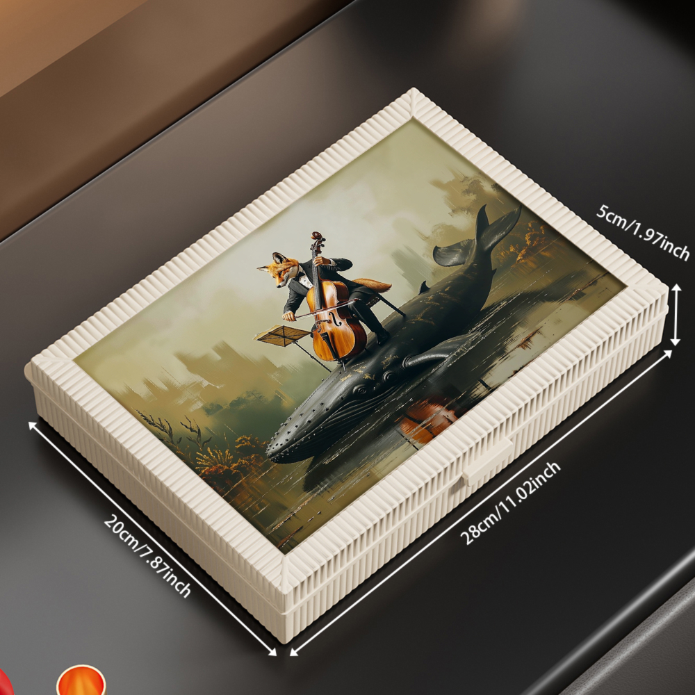 Duck Painting Pattern Velvet Jewelry Box