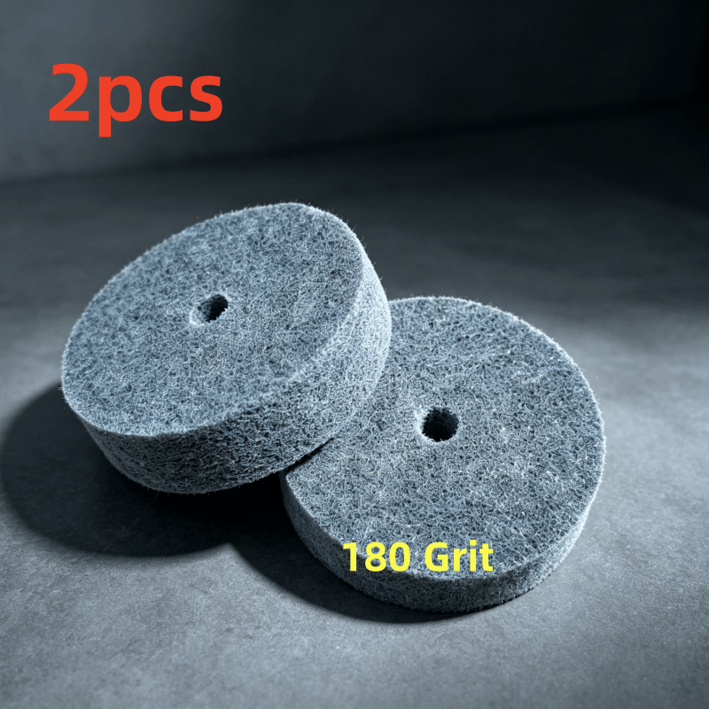 TEMU Lot de 2 meules de ponçage et de polissage, grain 180/400, adaptées au ponçage et au polissage, un jeu de meules pour le bricolage domestique