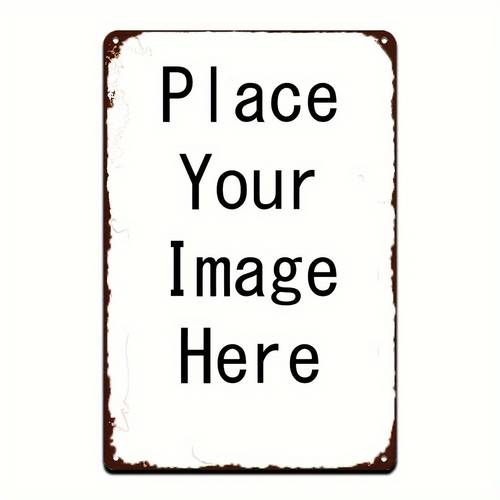 one custom aluminum sign featuring personalized text or images designed in a retro style measuring 8 by 12 inches this decorative piece is perfect for creative individuals and personalized setgs