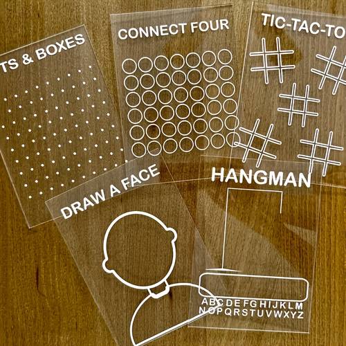 reusable 5pcs whiteboard set suitable for travel and parties with erasable ideal for family stress relief during new year valentines day easter and party events