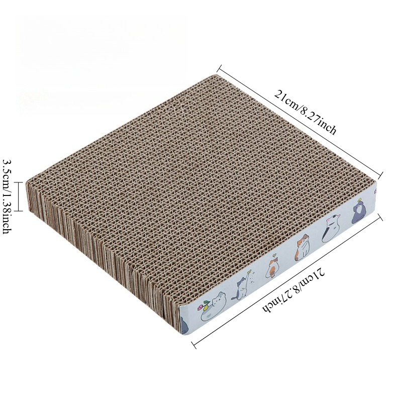 Large Corrugated Cardboard Cat Scratching Bed - Durable, Cute Animal Design, Double-sided Cat Scratcher - Durable Cardboard Scratcher For Indoor Cats, Suitable For Play