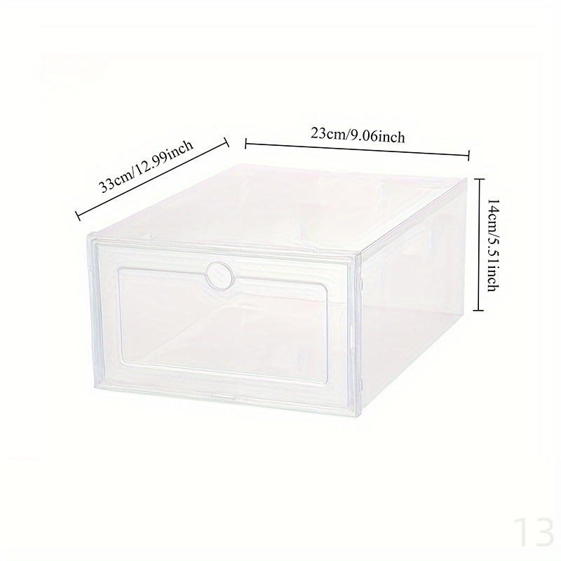 6 clear plastic shoe boxes, folding shoe cabinets, multifunctional design, thickened plastic, not waterproof,  , dustproof integrated shoe storage,   shoe rack for bedroom,  , bathroom, office, living room, home storage details 4