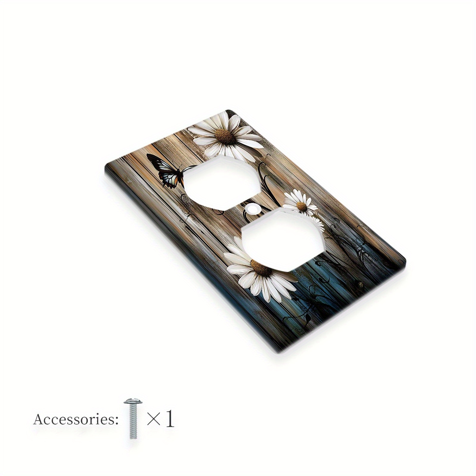 TEMU Rouleau de rideaux de café rustique ferme 1 ou 2 , motif marguerite, assiettes d'art | Graphiques décoratifs pour plaque murale, cache