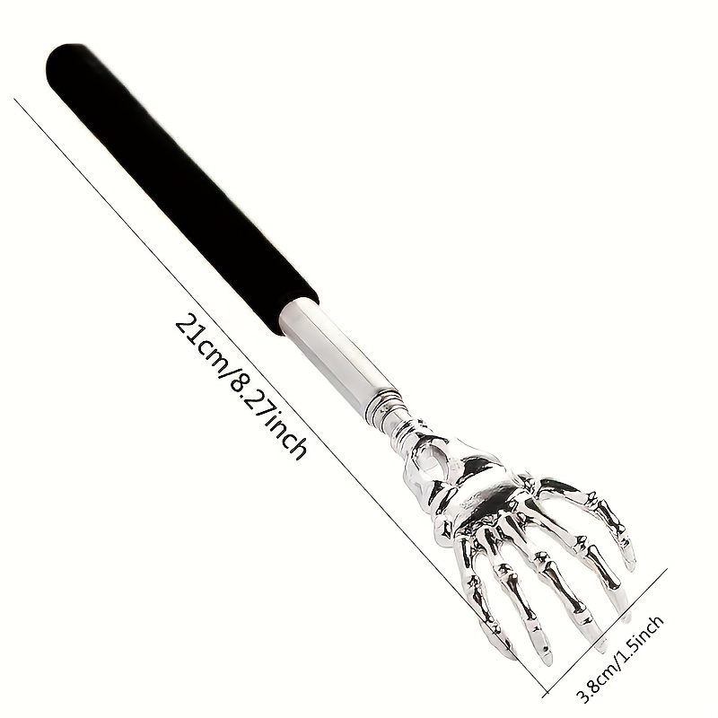 Image of An Adjustable Stainless Steel Telescopic Back Scratcher - A Portable Massage Tool For Itching And Wellness