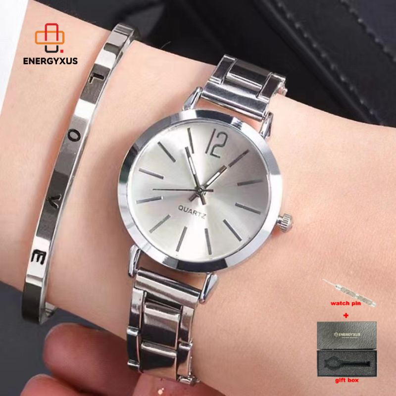 TEMU Energyxus Fashionable Style Bracelet Watch For Women Fashion Thin Narrow Strap Ladies' Wristwatch For Casual And Formal With Gift Box And Watch
