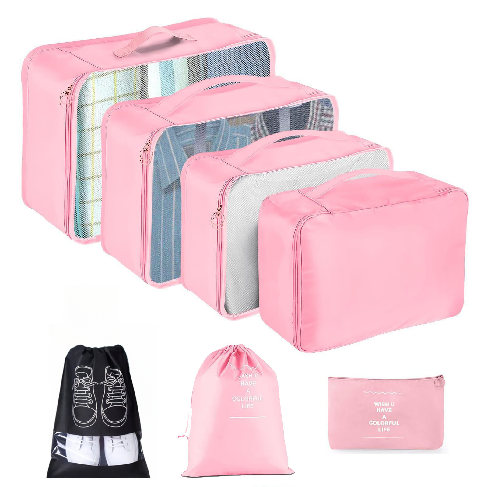 TEMU Multi-functional Luggage Storage Bag, 7pcs Organizing Set, Carry-on Travel Storage Bag, Essential , Travel Essentials, Travel Backpack, Travel