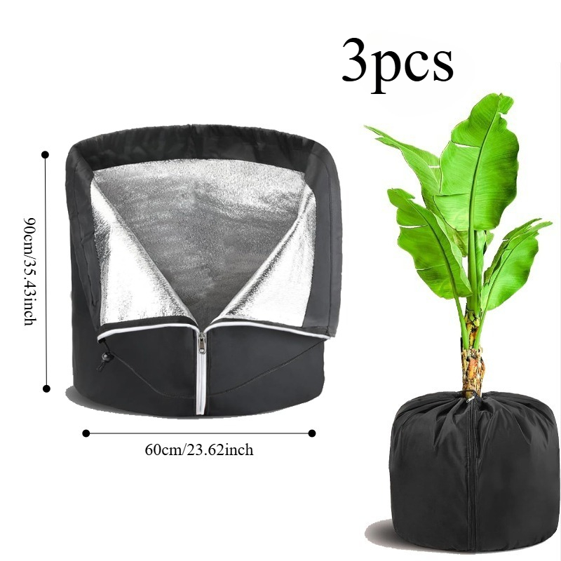 Image of 3pcs Winter Pot Protectors - Warm Pot Covers For Outdoor Potted Plants, Flowers, Shrubs, And Trees; 3pcs Palm Root Protectors To Shield Plant In Cold Outdoor Weather