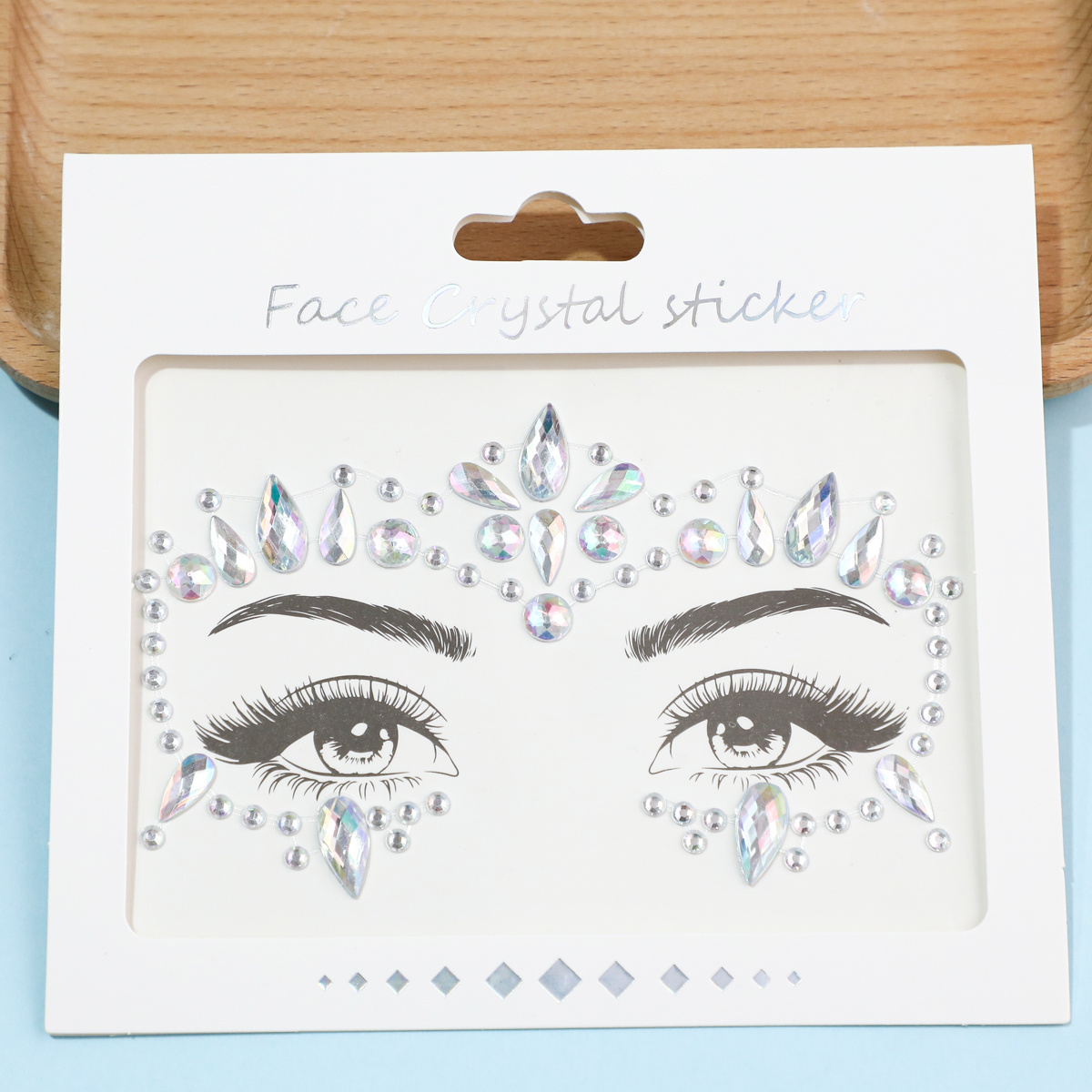Mermaid-inspired Facial Gem Stickers - Self-adhesive Rhinestones Suitable For Cosplay, Halloween, And Festivals - Easy Eye Jewelry For Makeup And Costume Decoration