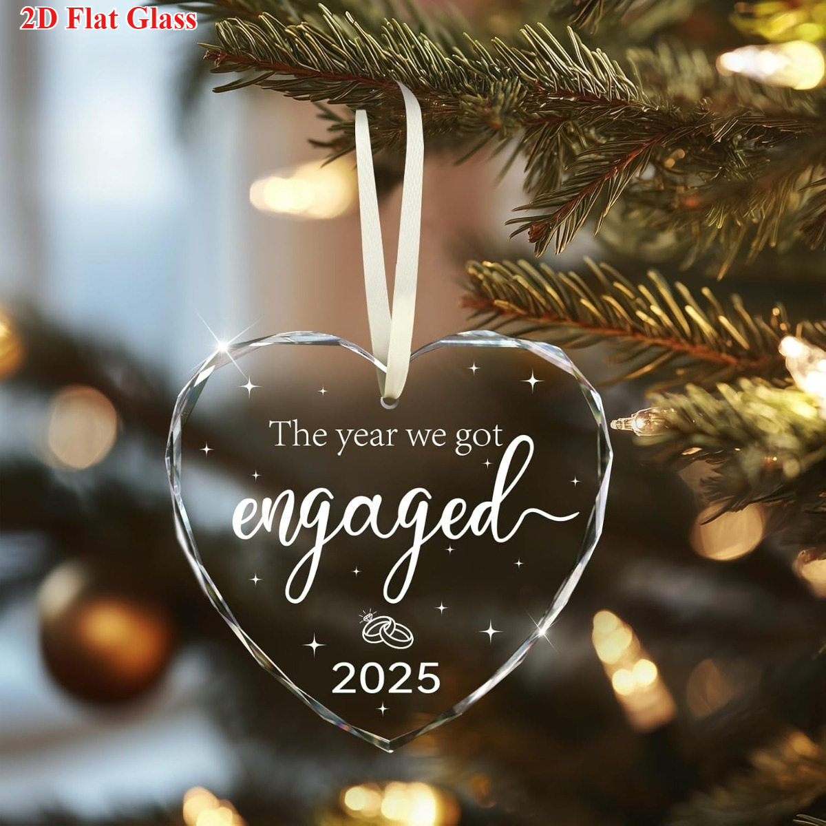 TEMU 2d Flat - Presents For Couples Getting Engaged In 2025, Gifts For Celebrating Their Engagement, Gifts For Her, Stylish Engagement Ornaments,