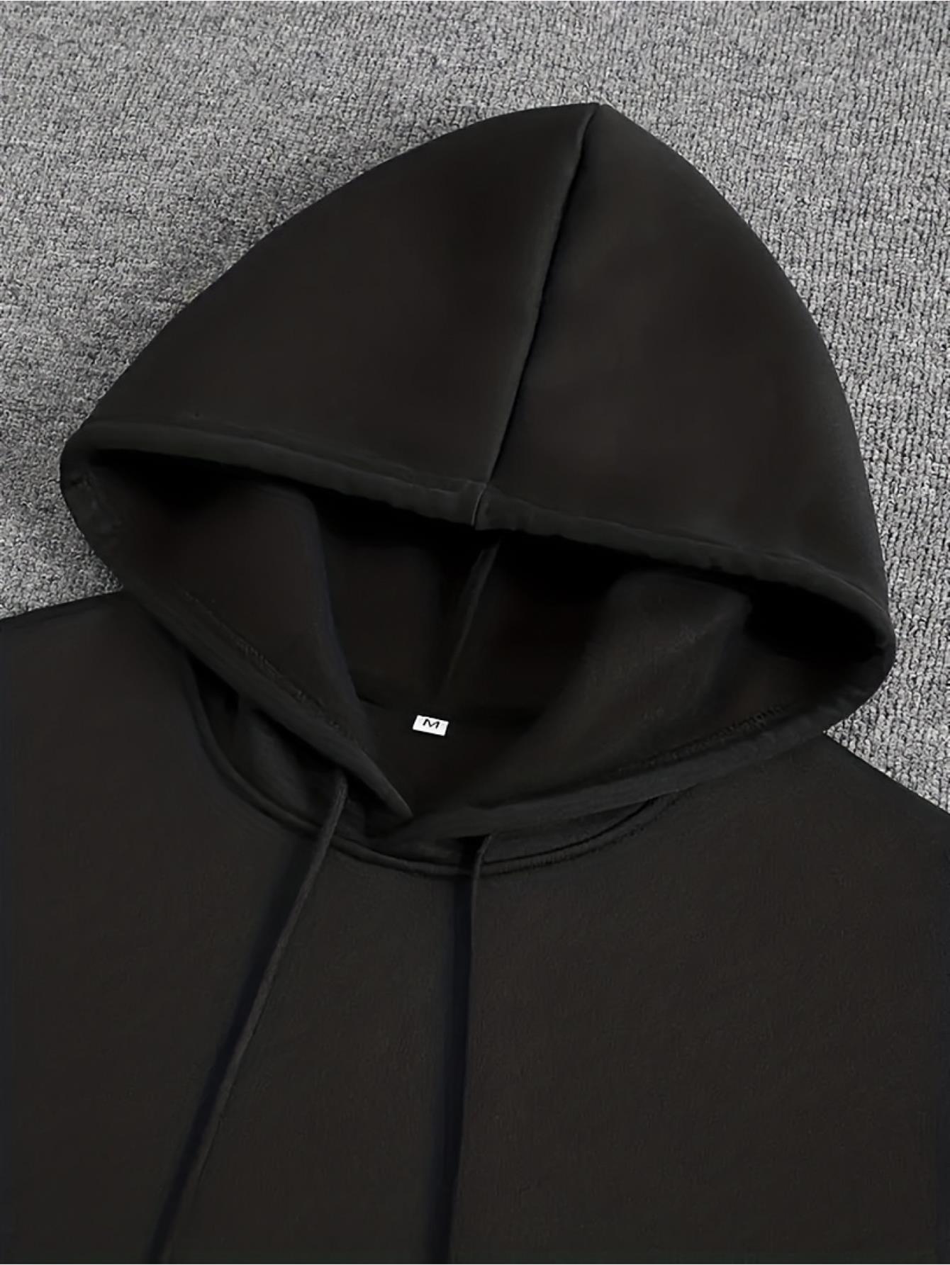 Casual hoodie voor heren met een Punisher-schedel ontwerp, gemaakt van zacht en comfortabel materiaal, met een verstelbaar trekkoord en een normale pasvorm in zwart, ideaal om cadeau te geven.