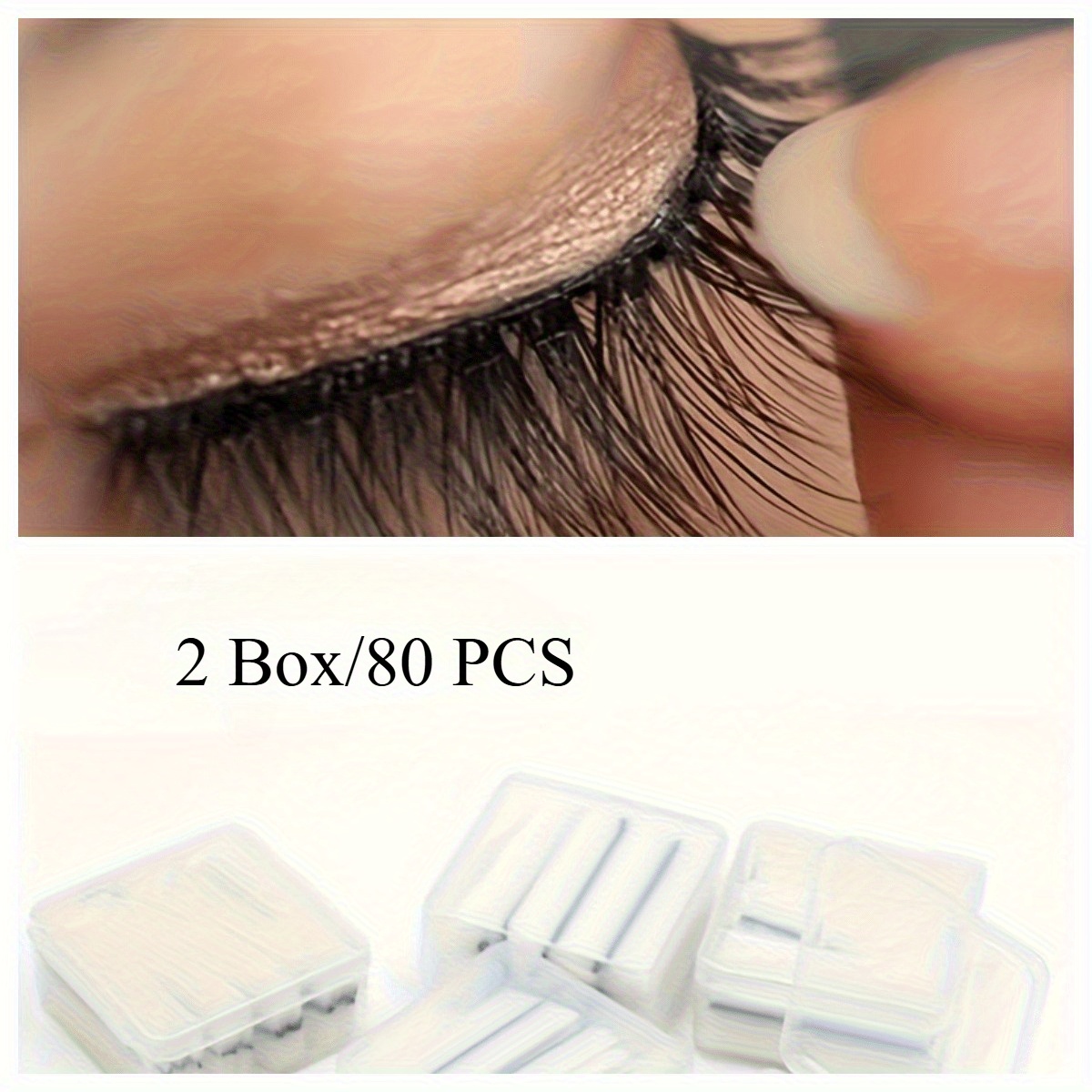 TEMU Containing 80 Self-adhesive Eyelash Strips - A Replacement For False Eyelashes That Glue, Is Free Of Fragrances, , Provides Look, Enhances Eyelashes, And Offers Seamless Beauty Improvement