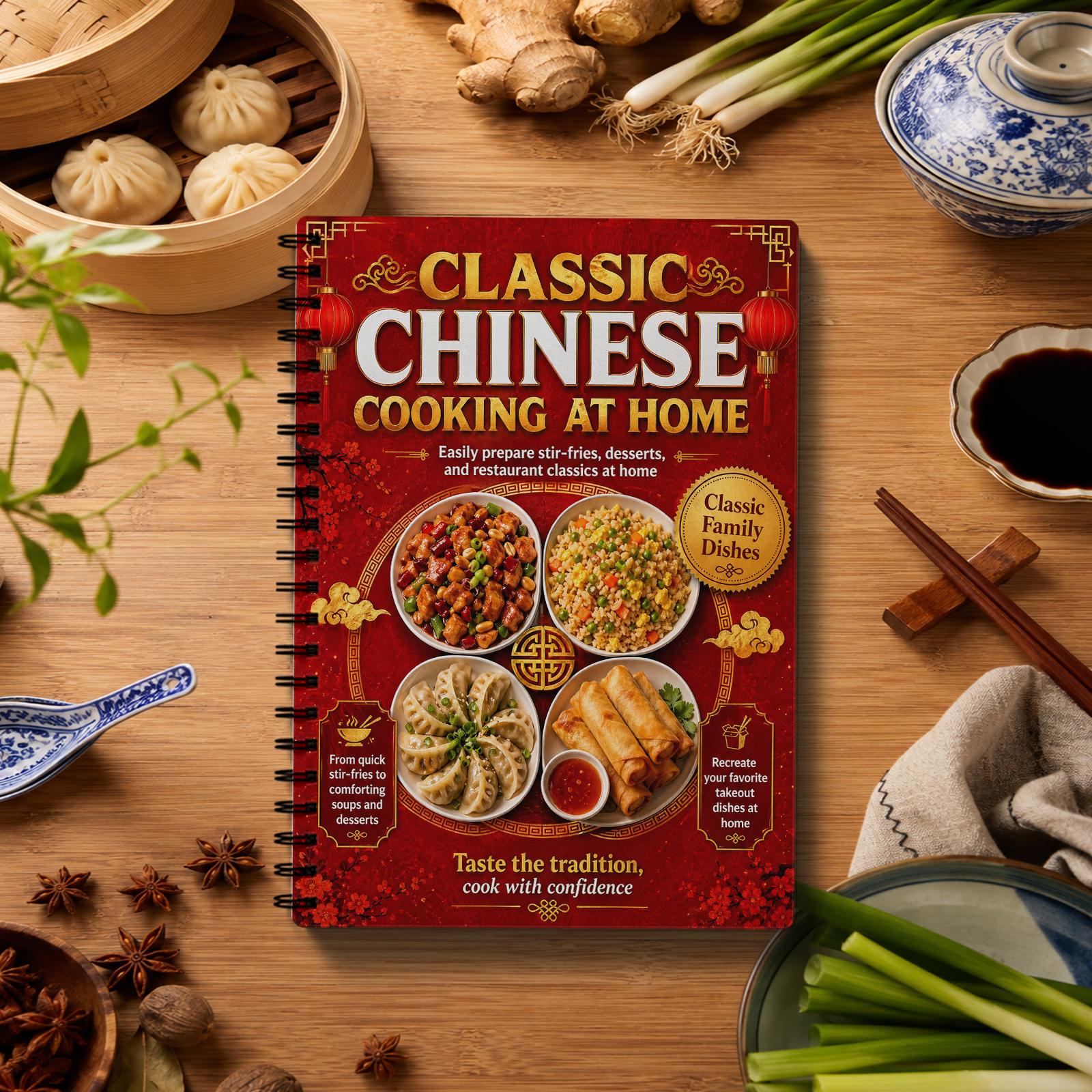 TEMU Chinese Cooking Plan Book And Diary - Portable Meal Record Book With Stir Fryer Recipe, Suitable For Home Kitchen, 1 Volume Tracking | In Order,