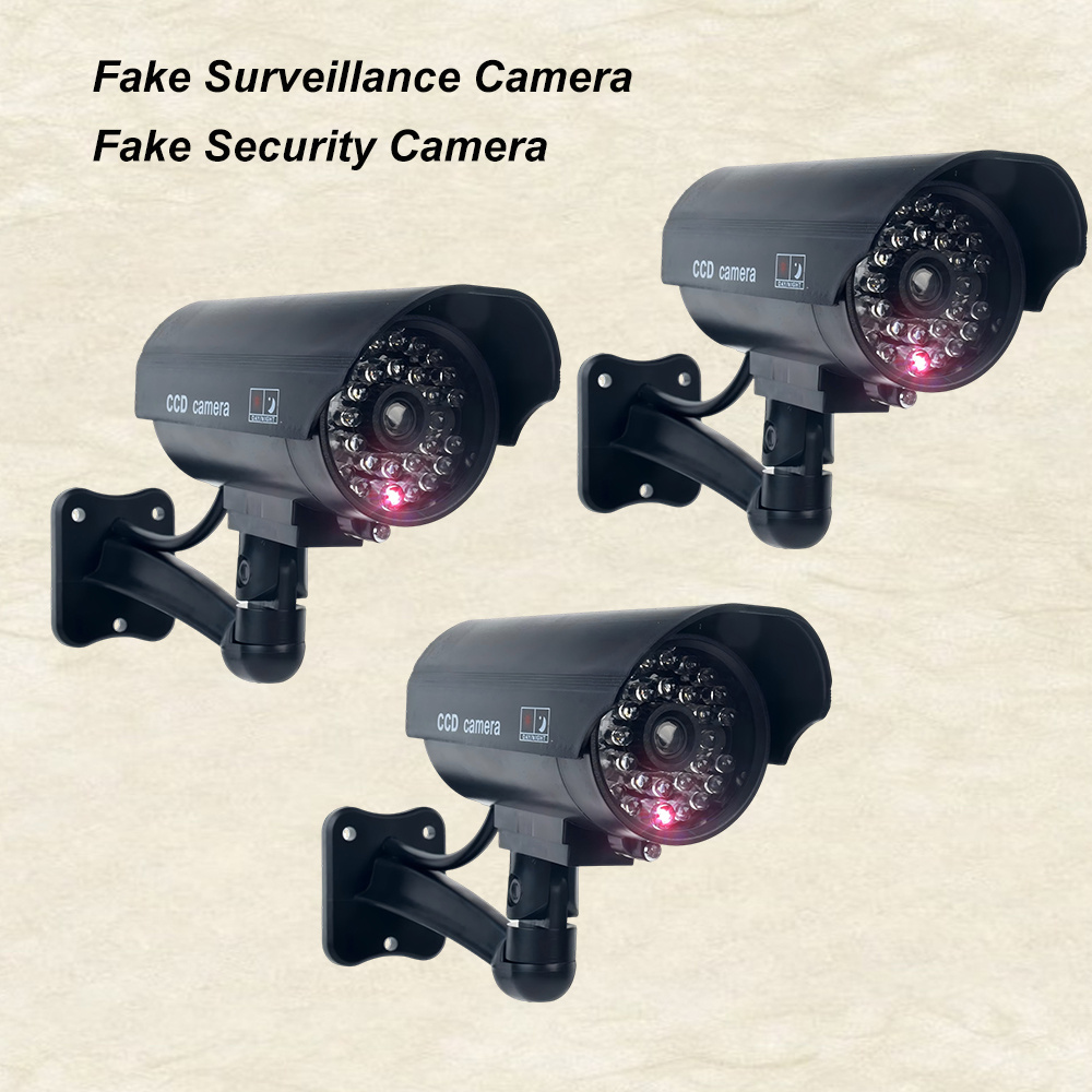 Sistema De Vigilancia Cctv De Cámara Ficticia Con Led Simulados