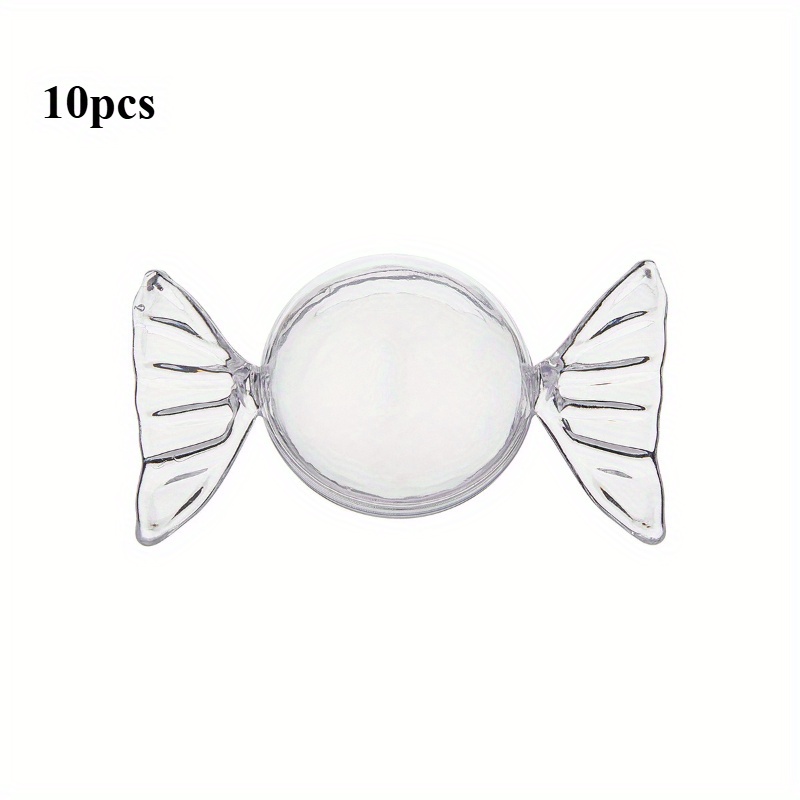 Set Of 10, Fish-tail Shaped Plastic Candy Containers, Ideal For Gift Packaging, Individual Adorable Boxes, Perfect For Wedding Gifts And Candy