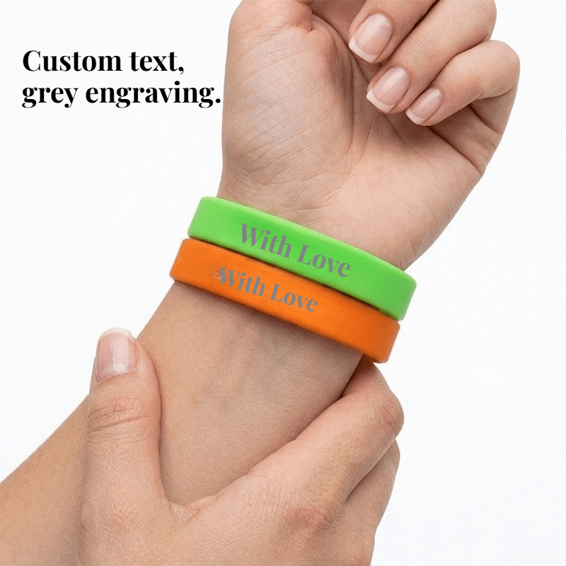 30pcs Custom Silicone Wristbands, Personalised Gift