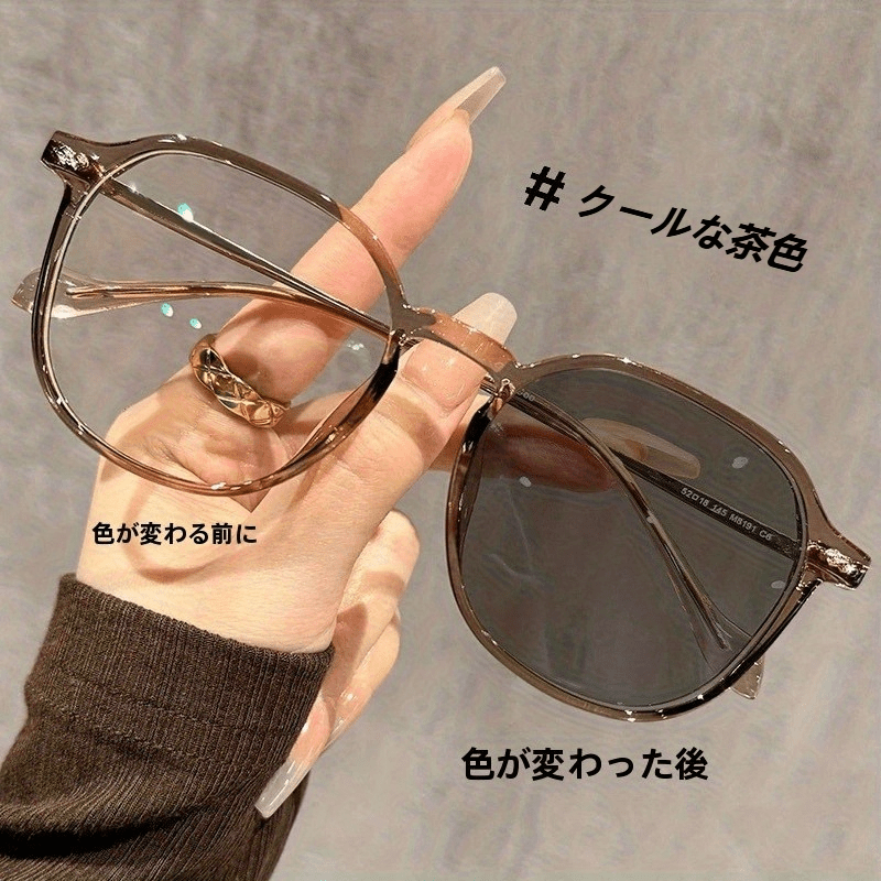 lightweight and durable with brown to dark   anti glare lenses suitable for driving and daily use   a black stylish case elegant design suitable for   formal and casual occasions