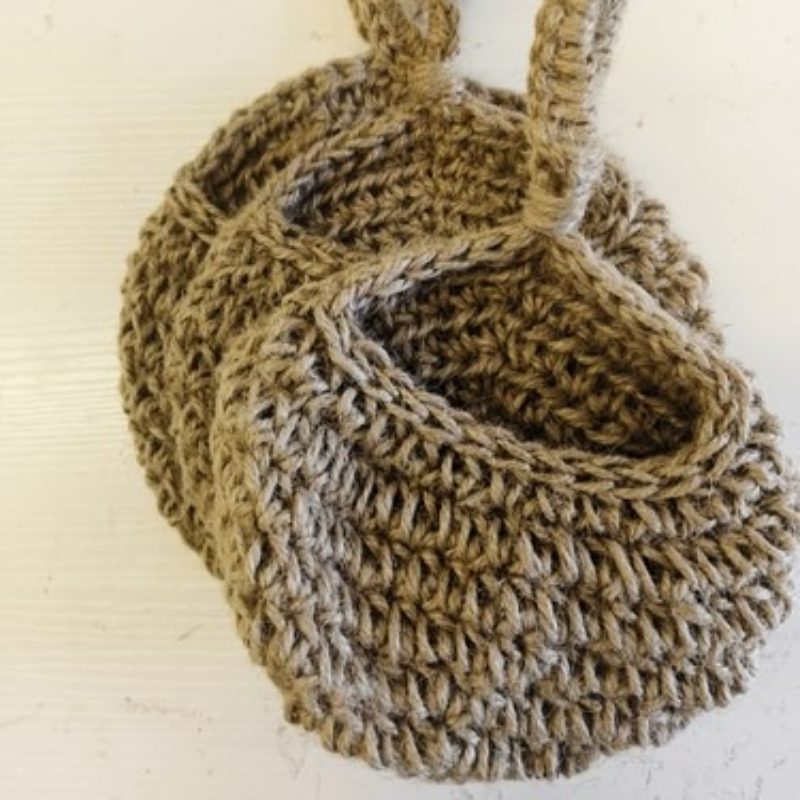 TEMU 3 cestas colgantes de pared estilo bohemio, cestas de almacenamiento de cocina pequeñas y , adecuadas para guardar herramientas de cocina,