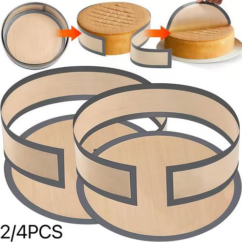 2 4pcs non stick silicone baking mat set reusable for cakes pasta and pastry tools preventing sticking and protecting cheesecake sides and kitchen essential suitable for professional chefs and home baking spring pan protector
