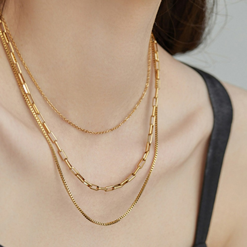 Layered 18K Gold Plated Necklace — Stylish Everyday Accessory