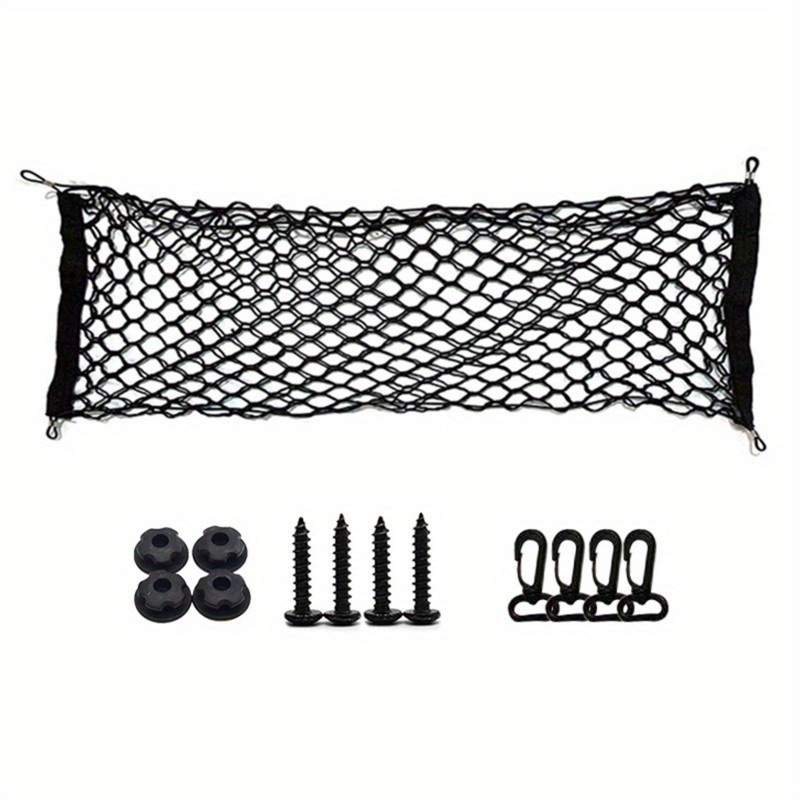 TEMU 110*40cm Double-layer Black Universal Car Trunk, Cover Storage Net Rear Storage Net Car Trunk Storage Net