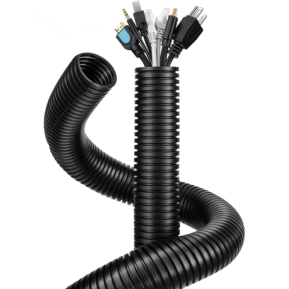 E-shop Länge 6M Split Wire Loom Conduit Polyethylen Schlauch Schwarze Farbe Hülse Schlauch