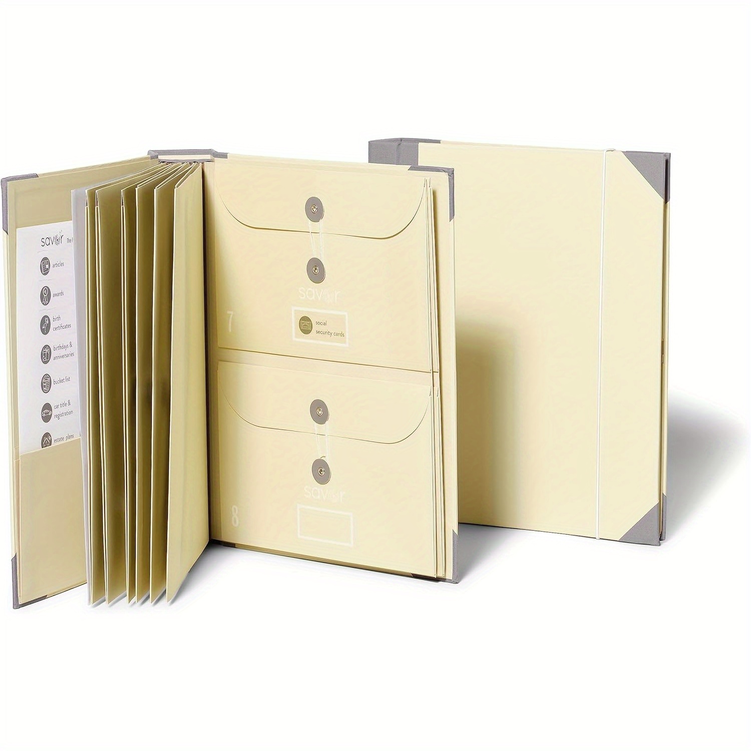 Multifunctional Binder Organiser, Folio Folder with Tabbed Pockets, Document Organiser, Suitable for Personal, Home, School And Office Document Storage