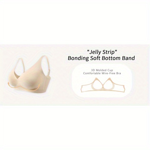 wirefree   bras for women v neck design adjustable straps semi fixed pads high support full coverage t shirt bra elegant casual attire   casual wear sleek silhouette breathable material womens lingerie Product details 0