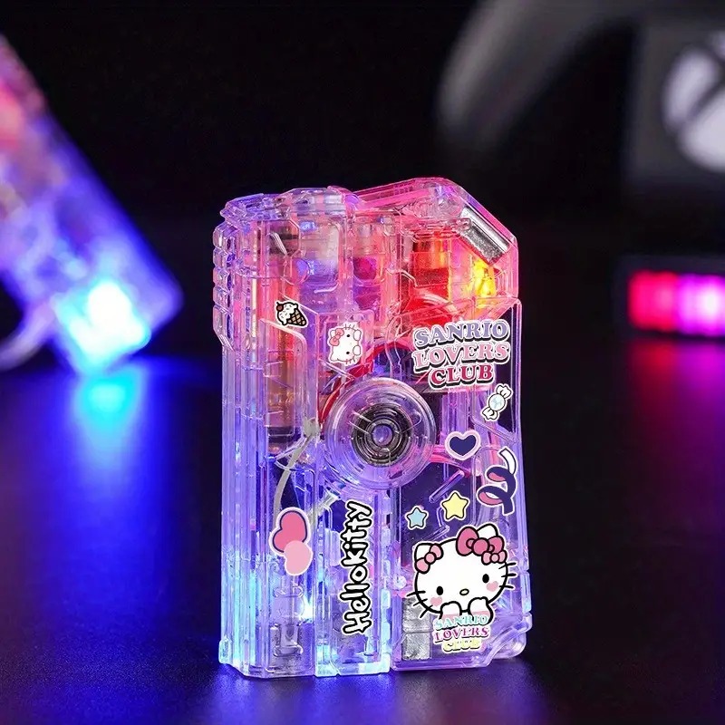 for for glow in the dark lighter transparent gyro spinner with spinning decompression windproof flame cute characters for candle gift compatible with butane not included collectible anime lighter bbq accessory design durable construction kawaii lovers Product details 1