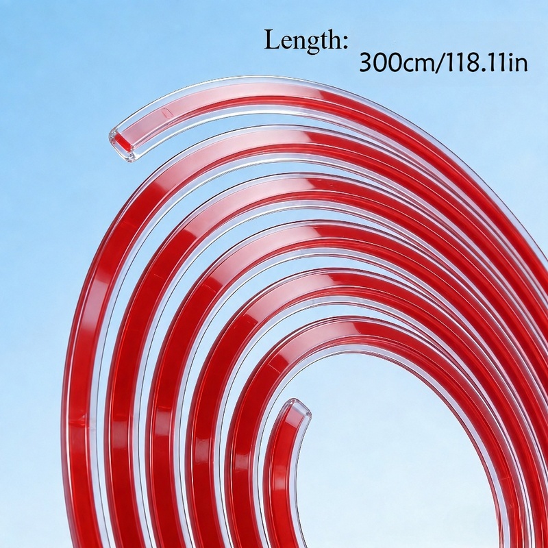 TEMU 300cm/118.11in Anti-scratch And Anti-collision Strip, Transparent Pvc Car Door Bumper Strip, Suitable For Most Car Models, Length Cut, Car