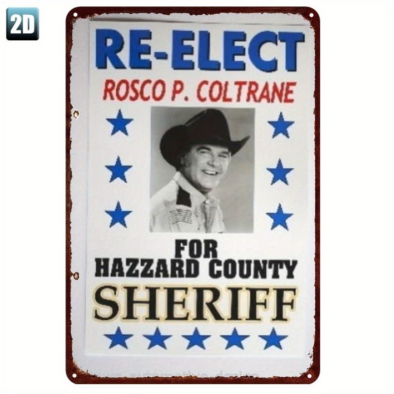 TEMU 2d Flat, 2d Flat 1pc Of Vintage Metal Sign Saying 'reelect P. For ' Measuring 8.0x12.0 Inch Featuring A Rustic With Stars And Stripes Ideal For