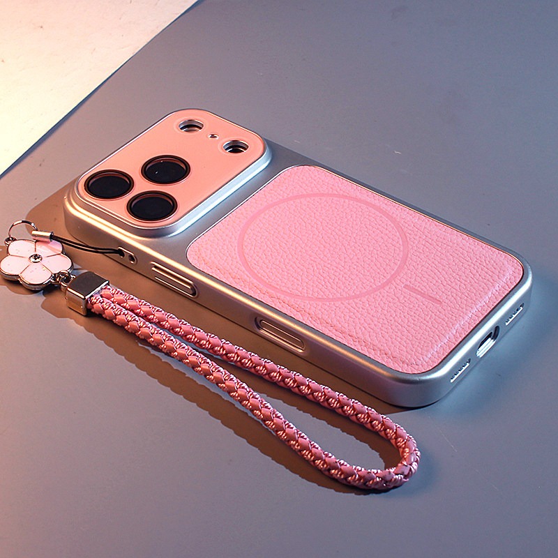 TEMU Funda para Teléfono - Y2K Instantánea con Ventana Grande de Cámara, Textura de Cuero Sintético, Magnética y con Película de Lente Incorporada,