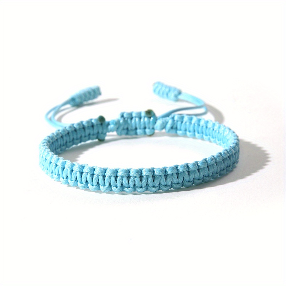 Adjustable Boho Waterproof Nylon Rope Bracelet with Tassel Accents