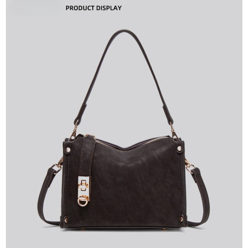 Retro Cowhide Texture Crossbody Bag For Women Casual Tote Bag_voghion.com