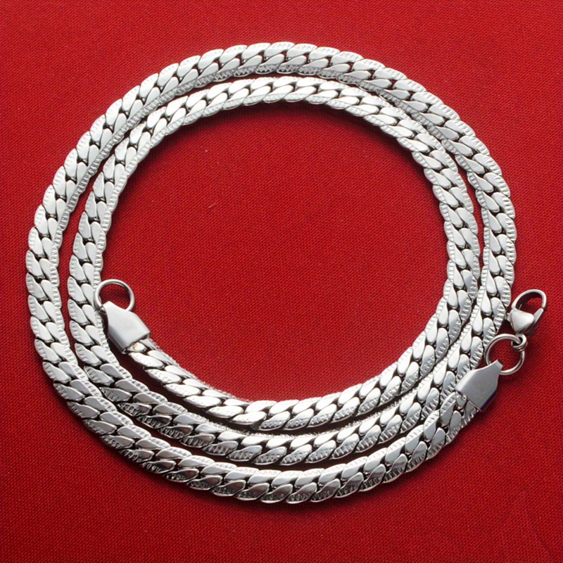 TEMU Elegant 20-inch 925 Sterling Silvery Necklace Chain - Perfect For , Weddings & Engagements 10.36g