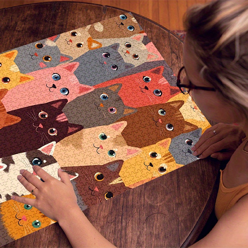 Cat Group Photo 1000pcs Paper Jigsaw Puzzle for Family Fun