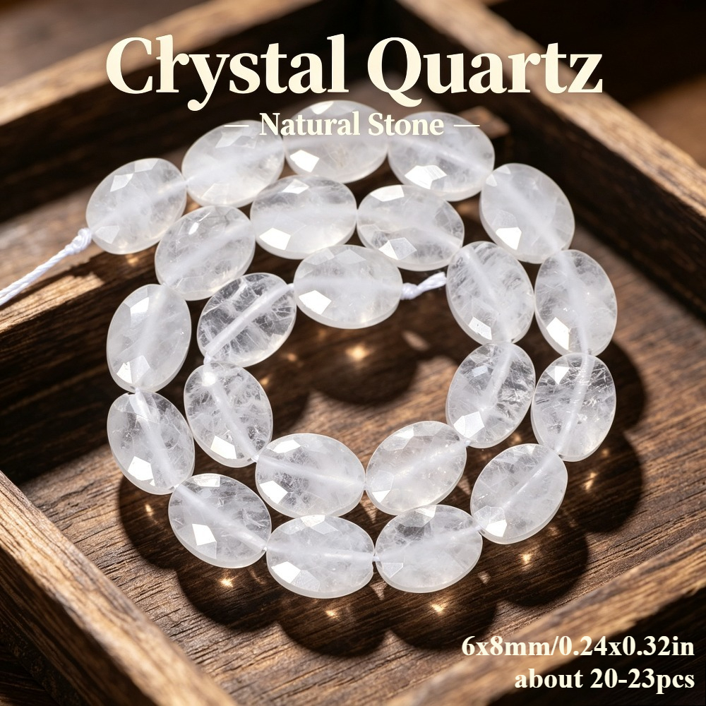 TEMU Aa Natural Stone Oval Beads - Suitable For Jewelry Making Diy, Loose Spacer Beads For Bracelets, Necklaces, Earrings, Wedding Accessories,