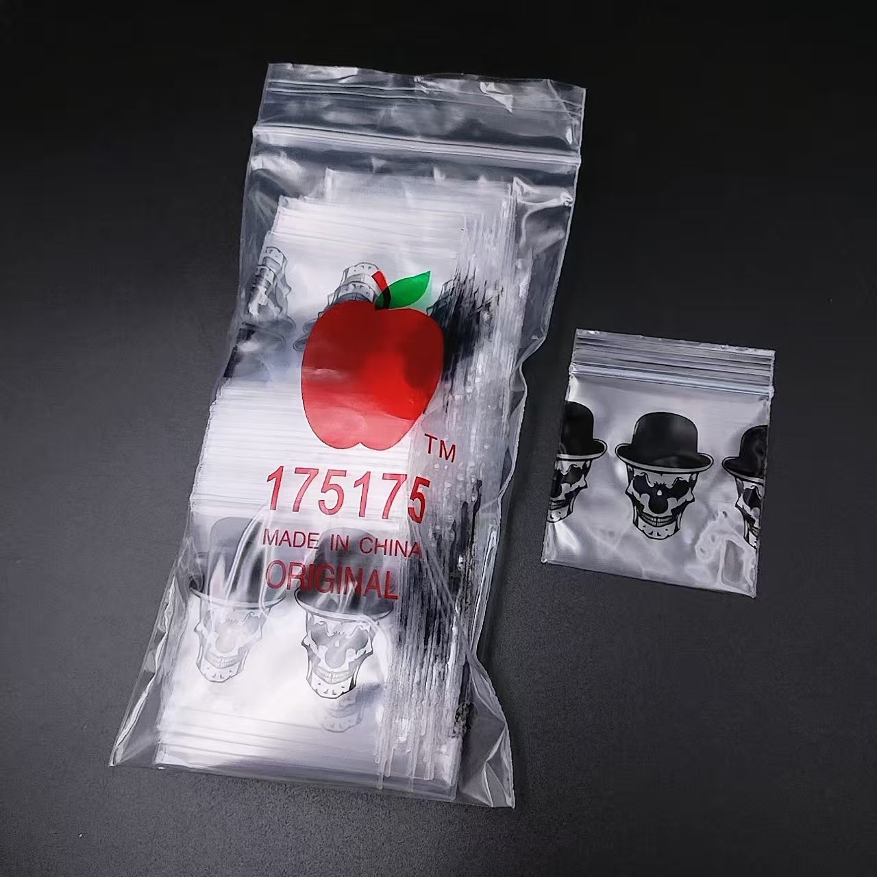 TEMU 98pcs Mini Self-sealing Plastic Bags With 4.4cm/ 1.75 Inch Black Hat And Pattern. Packaging And Storage Of Small Items