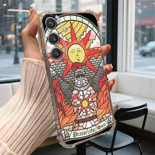 phone case knight sun stained small fresh four corner anti drop tpu phone case soft case for samsung for galaxy s24 s21 s24ultra s23plus s22fe s21 s20fe a02 a04e a23 a21 a24 a30 a33 a32 a51 a55 a72 f12 m12 m32 m42 its a great