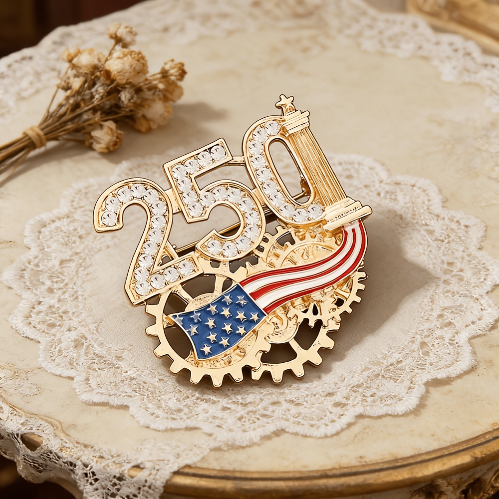   250th anniversary commemorative brooch     design fashionable decorative accessory