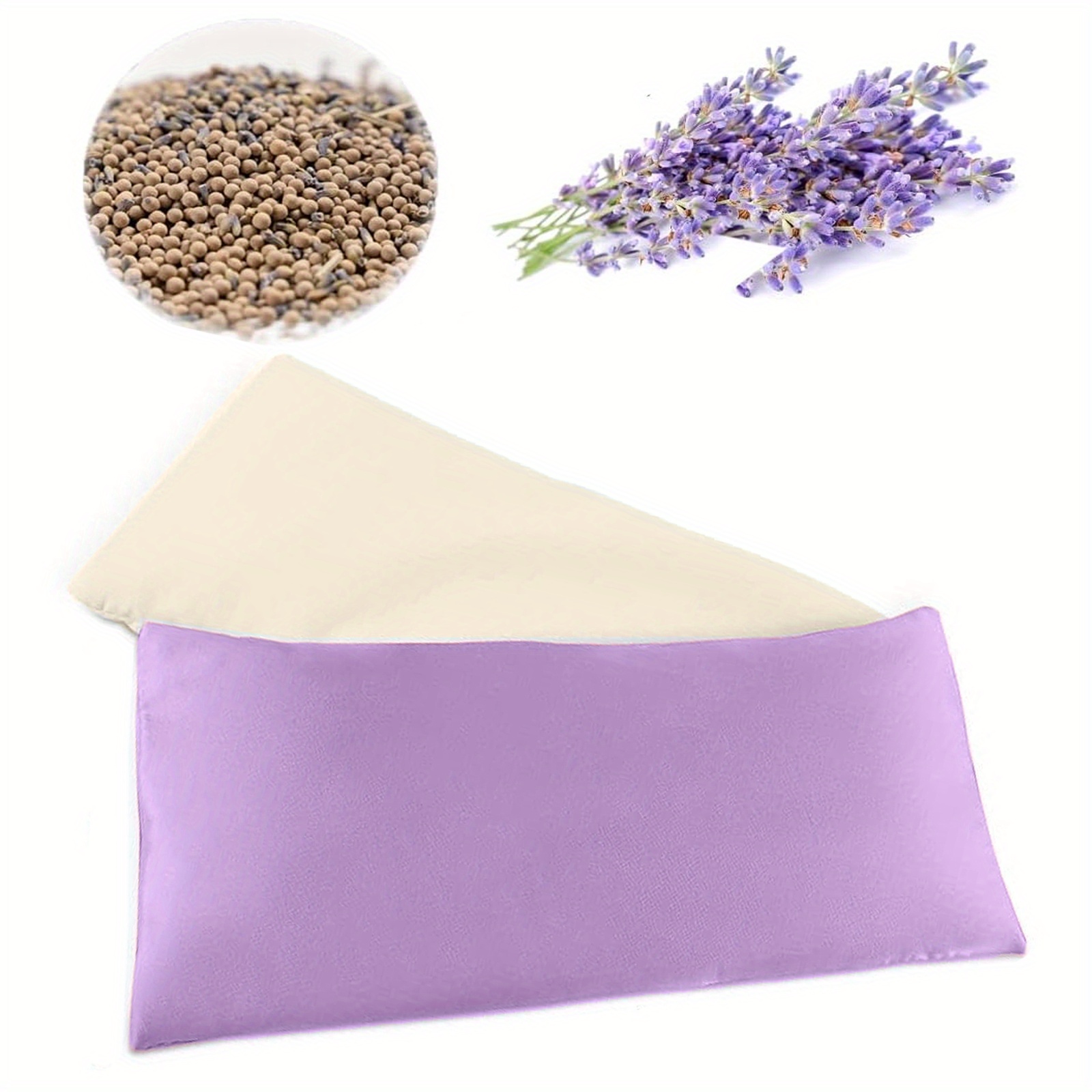 Lavender Eye Pillow For Yoga, Relaxation, Sleeping, Microwavable Weighted Eye Mask Heated For Meditation Heat Eye Compress With Relaxation Gifts For Women