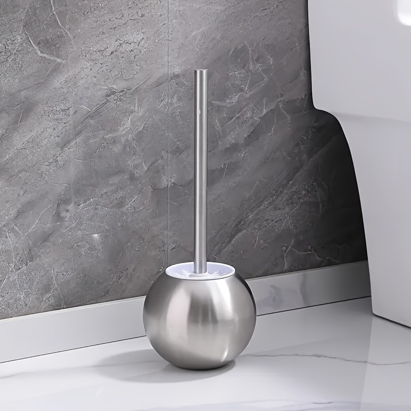 E-shop 2er-Set Edelstahl Kugel Toiletbürsten mit langem Griff, eine hochpersonalisierte und schöne kreisförmige Toilettenreinigungsbürste, die reinigt,