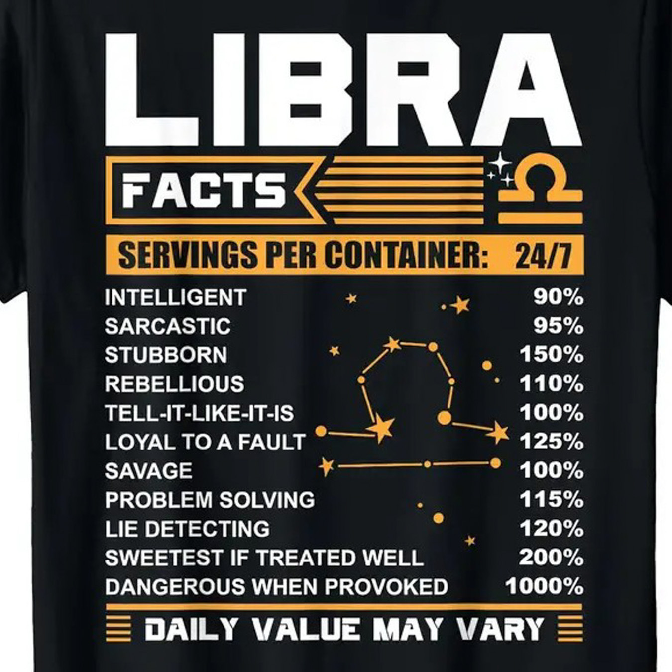 

Libra-themed 100% Cotton T-shirt For Men - Casual & Sporty, Breathable Short Sleeve Tee With Unique , Birthdays & Holidays