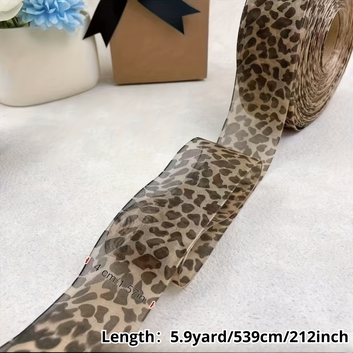 Image of 5./4 Cm Wide Retro Decorative Ribbon Double-sided Satin Decorative Material, Used For Shoe Laces, Gift Wrapping, Clothing Decoration, And Christmas Tree Decor