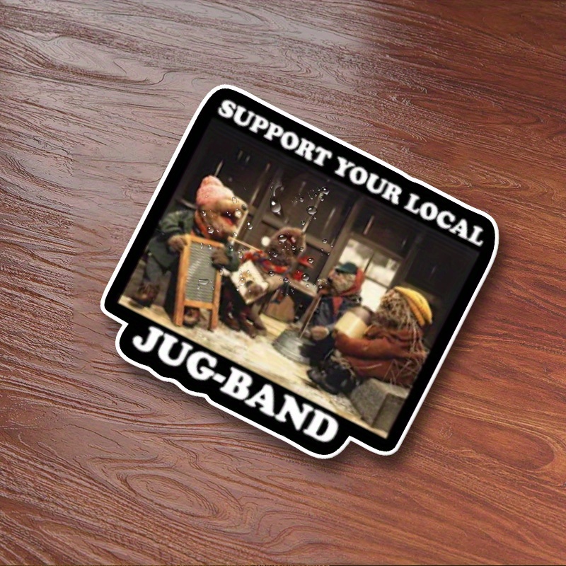 

Jug Band" Vinyl Sticker - Waterproof & With Matte , Featuring -style Musicians - Ideal For Laptops, Cars, Skateboards - Teens & Adults, Rock Band Stickers